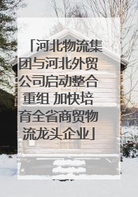 河北物流集团与河北外贸公司启动整合重组 加快培育全省商贸物流龙头企业